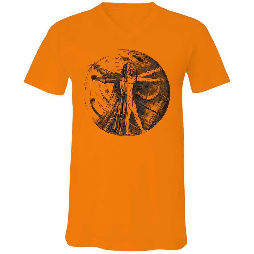 Unisex V-Neck T-Shirt - MCMLZVC2 - Orange - 11