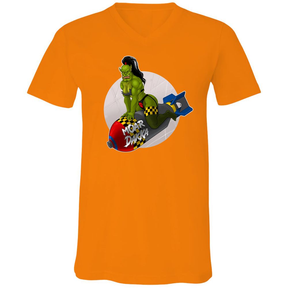 Unisex V-Neck T-Shirt - 6PQUFJDA - Orange - 11