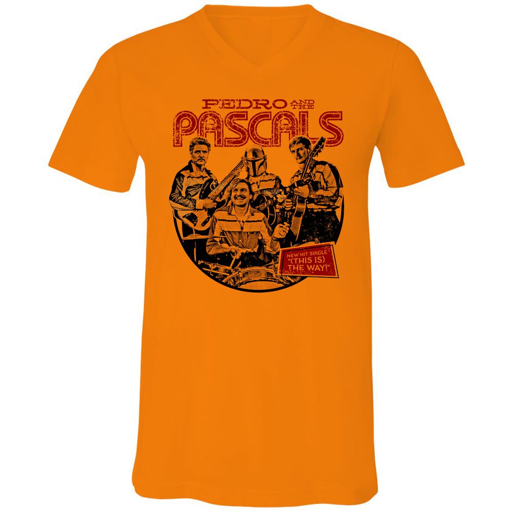 Unisex V-Neck T-Shirt - EWF1U8BL - Orange - 11