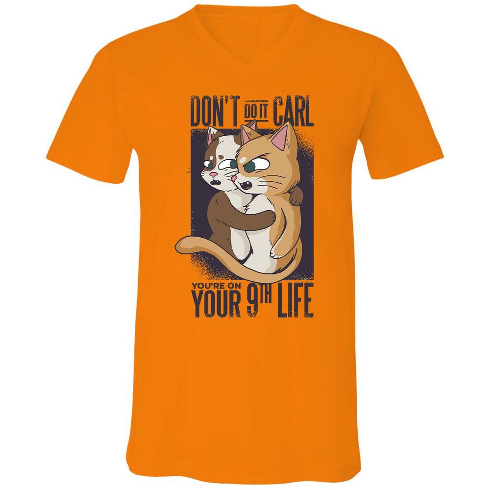 Unisex V-Neck T-Shirt - 3AKDQA6D - Orange - 11