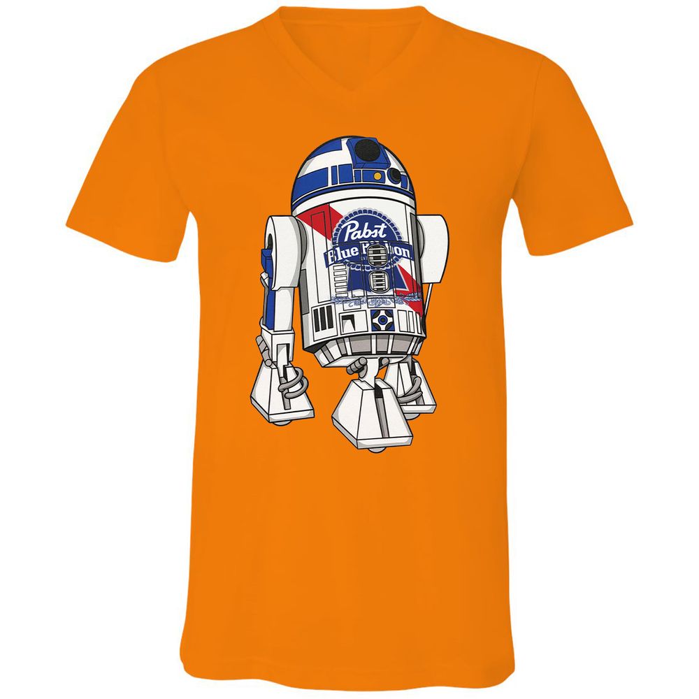 Unisex V-Neck T-Shirt - P7GZ5L2F - Orange - 11