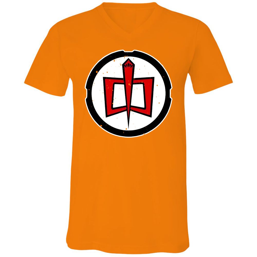Unisex V-Neck T-Shirt - CHRFW4D6 - Orange - 11