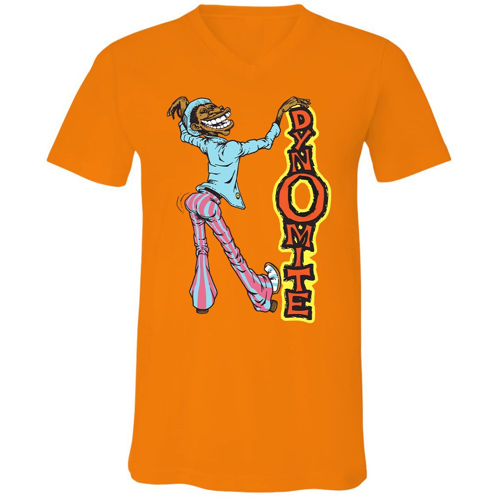 Unisex V-Neck T-Shirt - 4X4D21NY - Orange - 11