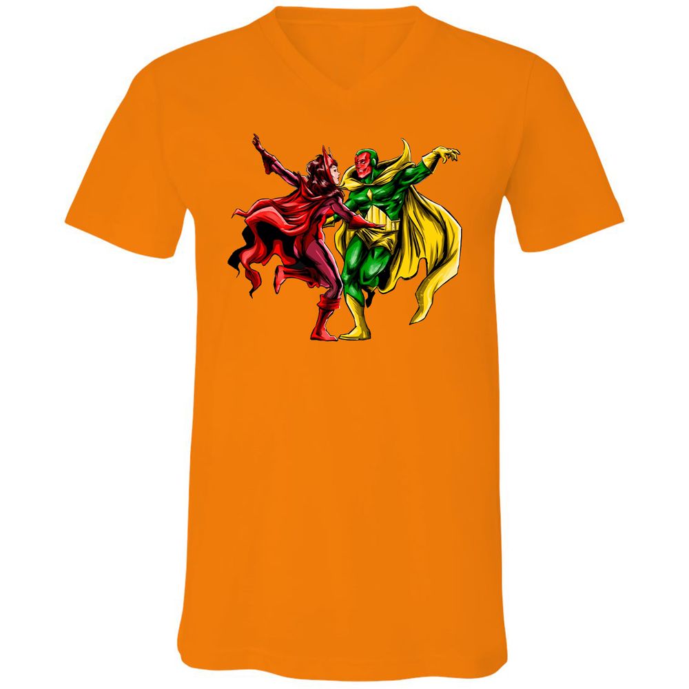 Unisex V-Neck T-Shirt - S7WFCRMB - Orange - 11