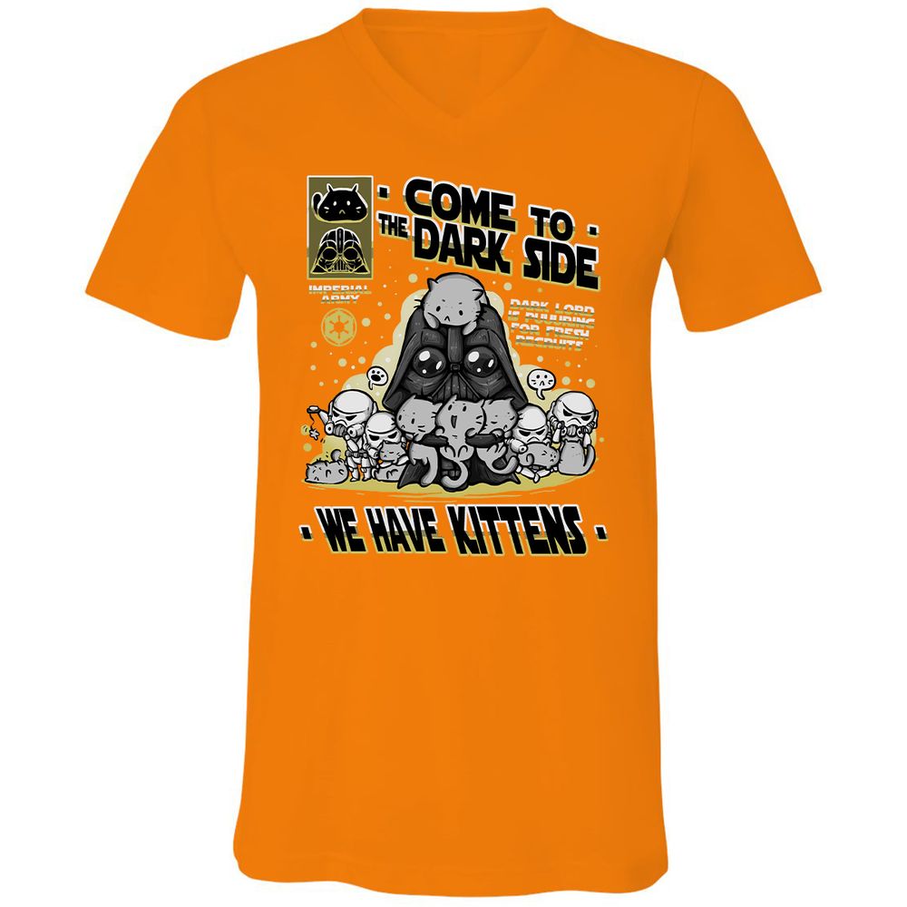 Unisex V-Neck T-Shirt - 8MREJQKL - Orange - 11