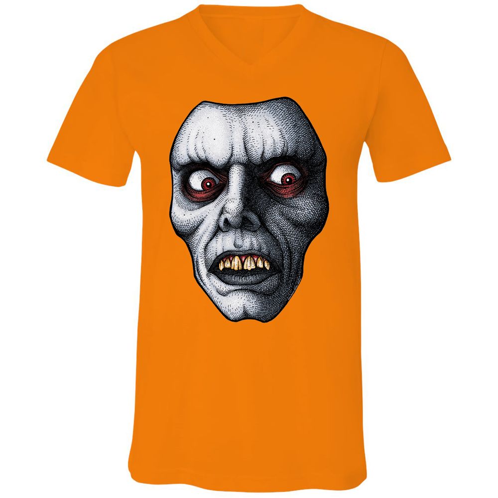 Unisex V-Neck T-Shirt - NY6AKWYW - Orange - 11