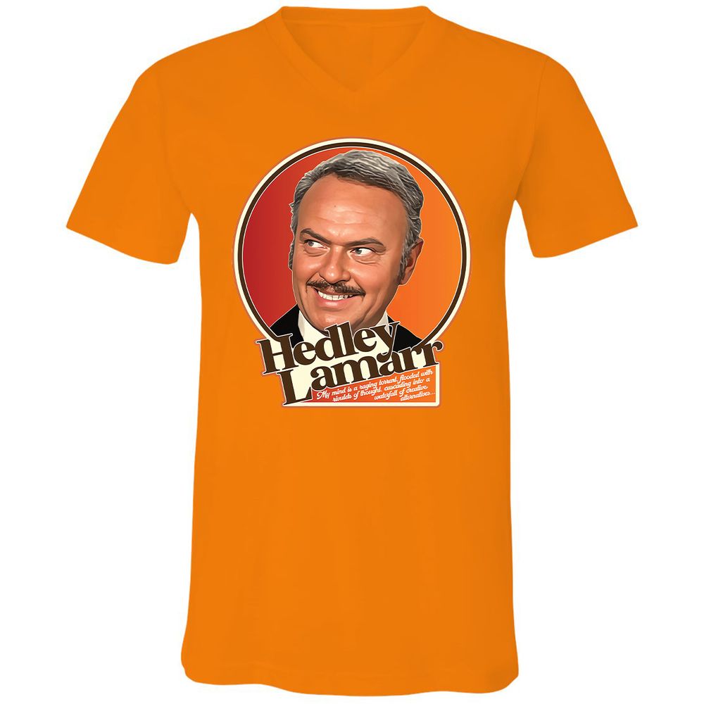 Unisex V-Neck T-Shirt - 778MU9TR - Orange - 11
