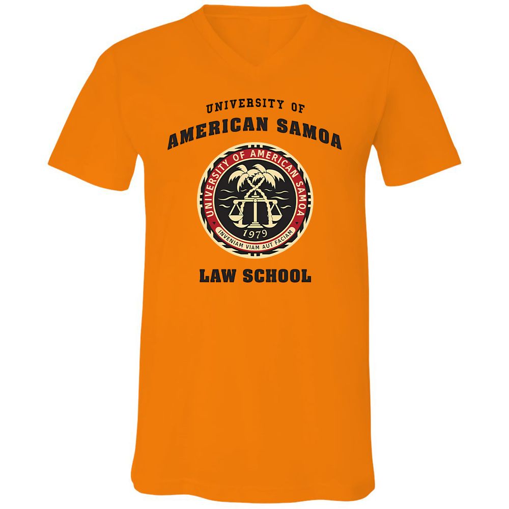 Unisex V-Neck T-Shirt - D454GW7G - Orange - 11