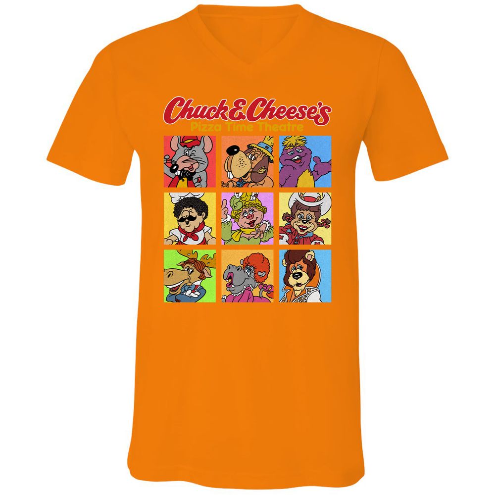 Unisex V-Neck T-Shirt - ARA9Y22D - Orange - 11
