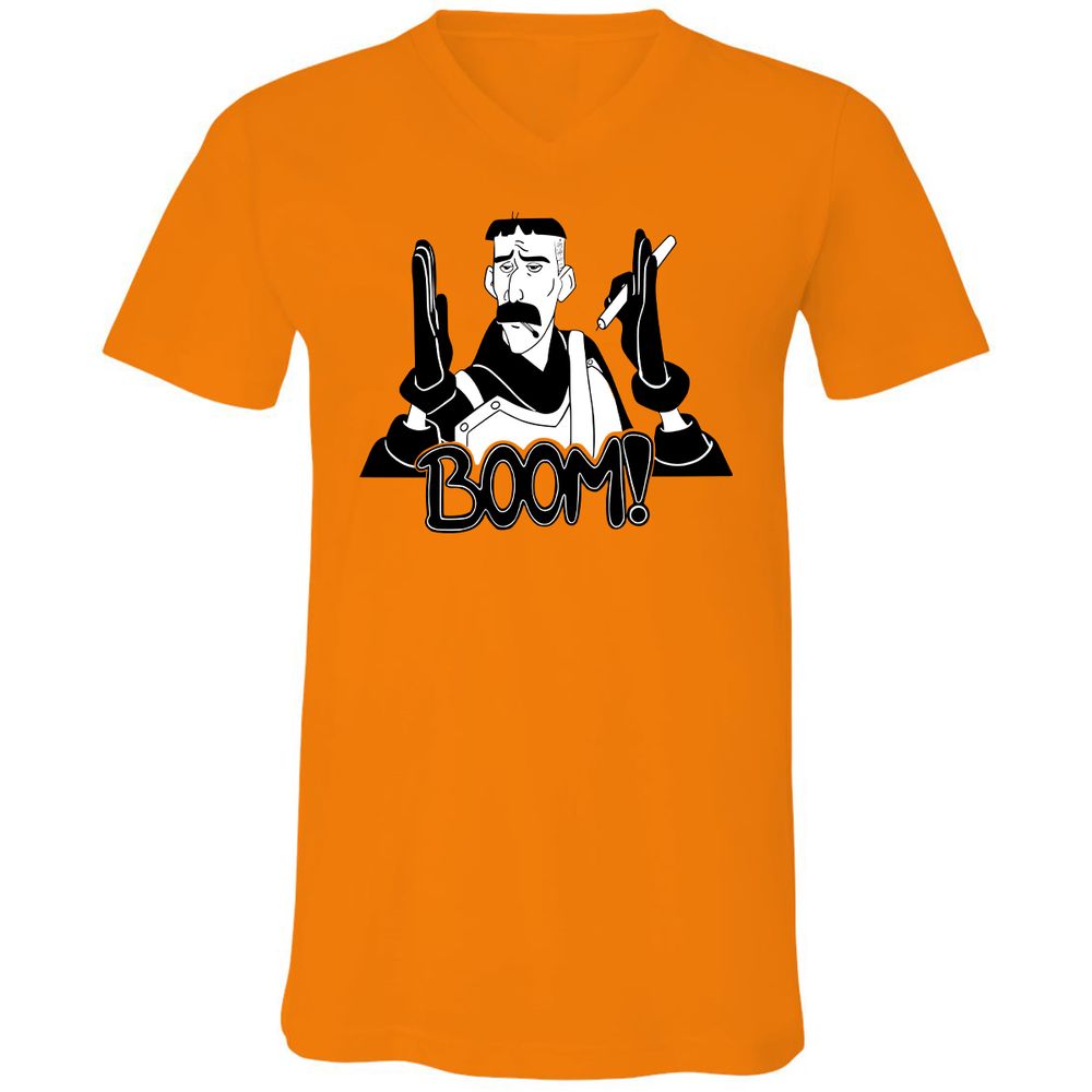 Unisex V-Neck T-Shirt - TDJVCCUF - Orange - 11