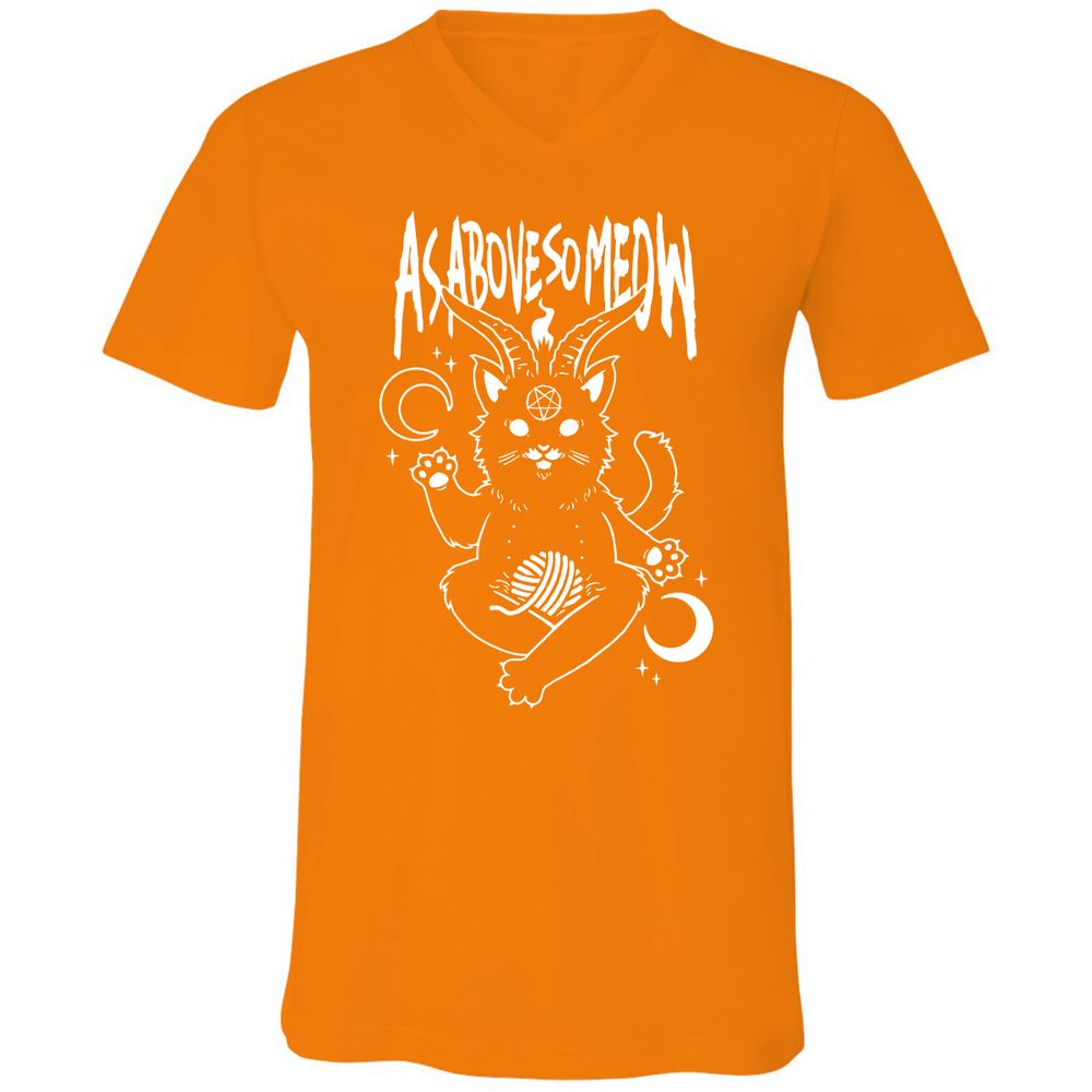 Unisex V-Neck T-Shirt - LERQT77B - Orange - 11