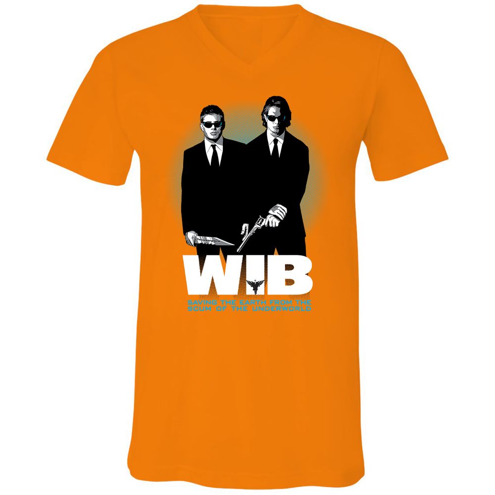 Unisex V-Neck T-Shirt - S97MDDT4 - Orange - 11