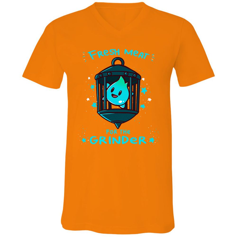 Unisex V-Neck T-Shirt - 22ZYD4JG - Orange - 11