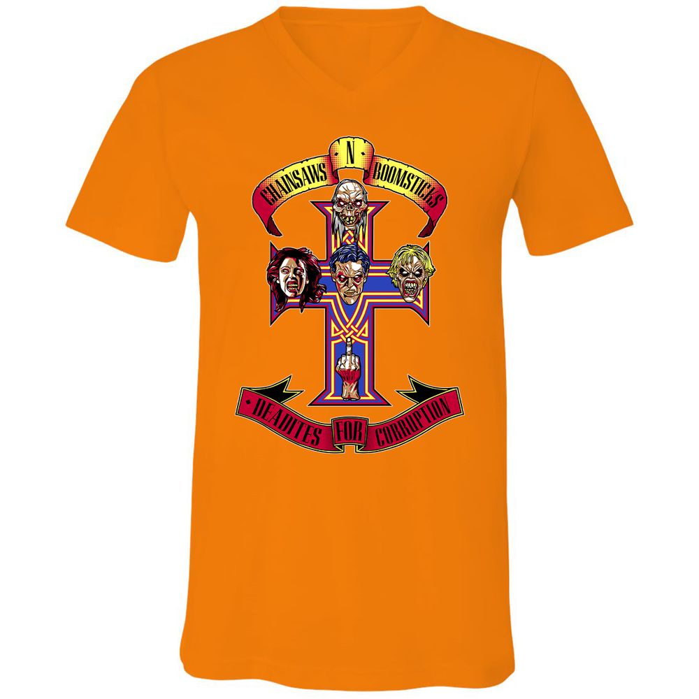 Unisex V-Neck T-Shirt - QQ23437K - Orange - 11