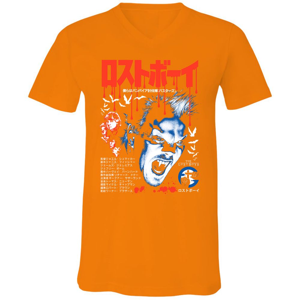 Unisex V-Neck T-Shirt - BYF9K245 - Orange - 11