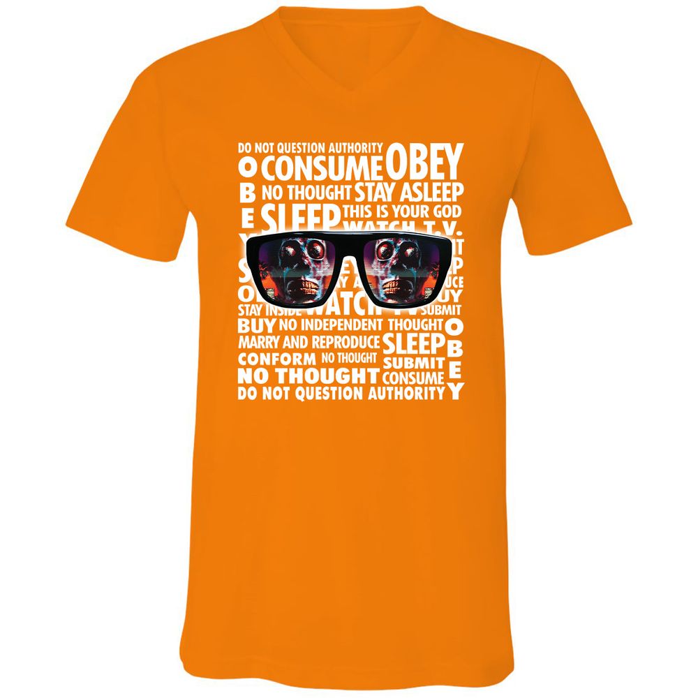 Unisex V-Neck T-Shirt - 234MZWL2 - Orange - 11