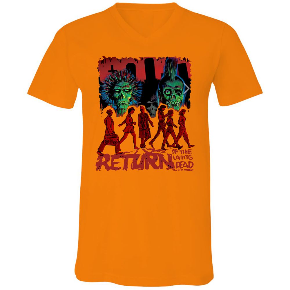 Unisex V-Neck T-Shirt - YMSG5THG - Orange - 11
