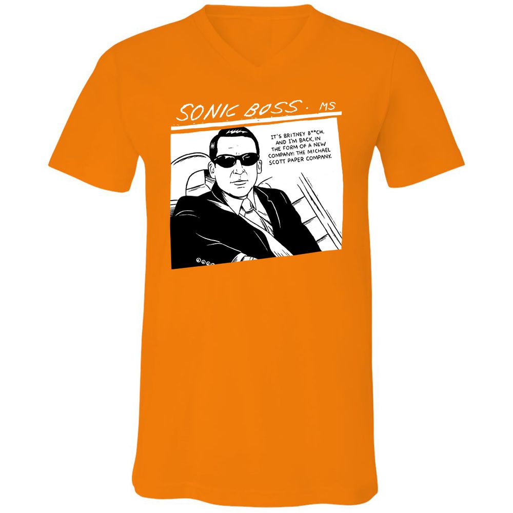 Unisex V-Neck T-Shirt - 864GA42W - Orange - 11