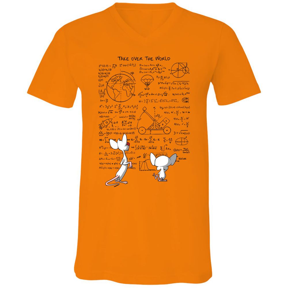 Unisex V-Neck T-Shirt - 5YETKM52 - Orange - 11