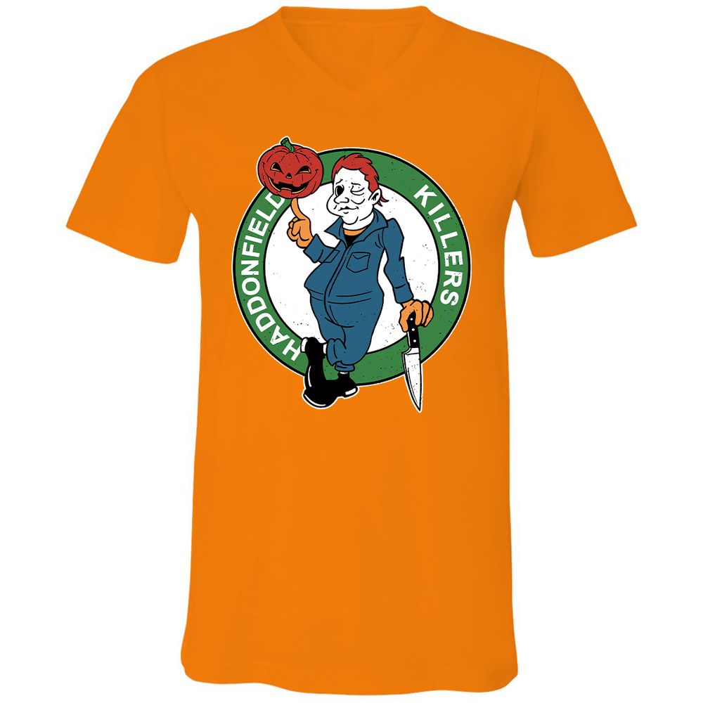 Unisex V-Neck T-Shirt - 4STAE2JW - Orange - 11