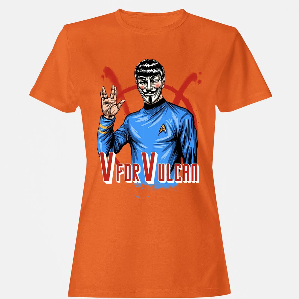 Women's T-Shirt - U5F81ZRQ - Orange - 11