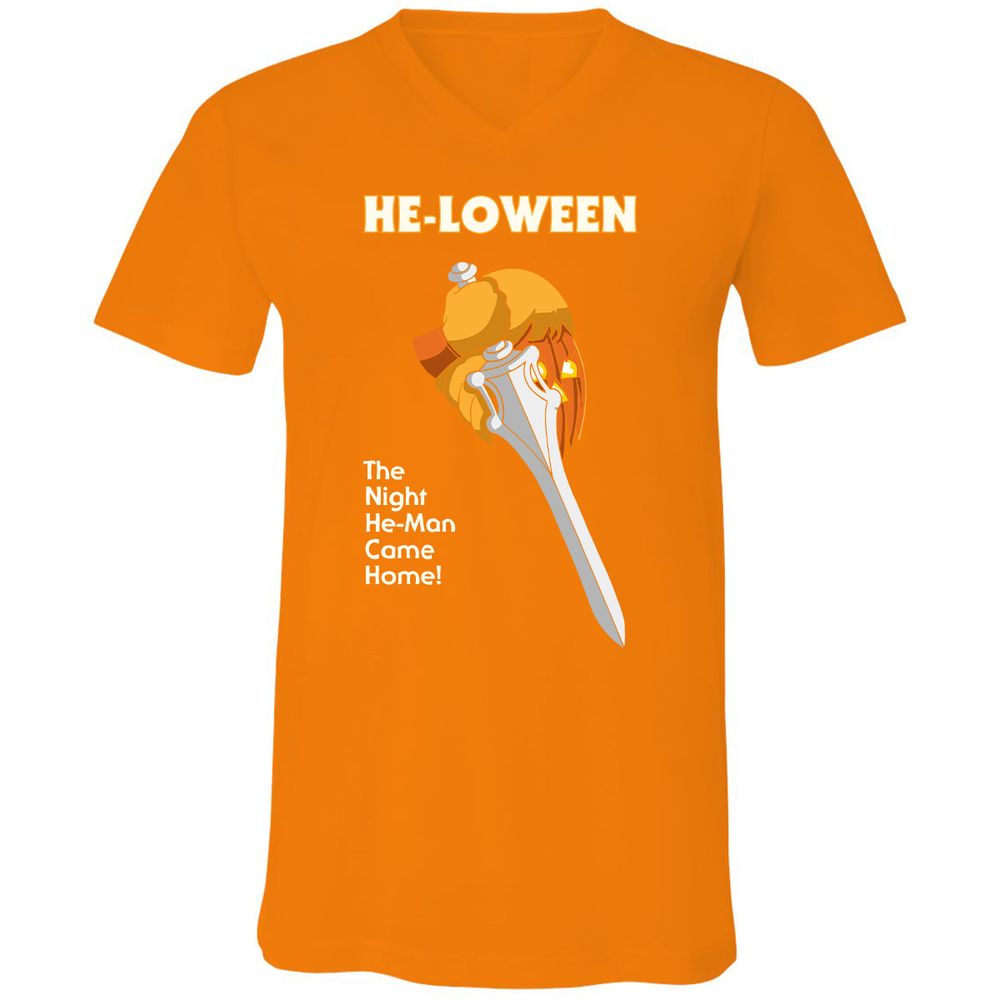 Unisex V-Neck T-Shirt - GFL7HXJN - Orange - 11