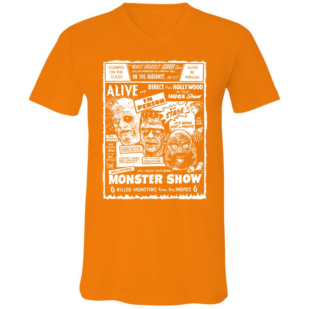Unisex V-Neck T-Shirt - KCURS8MW - Orange - 11