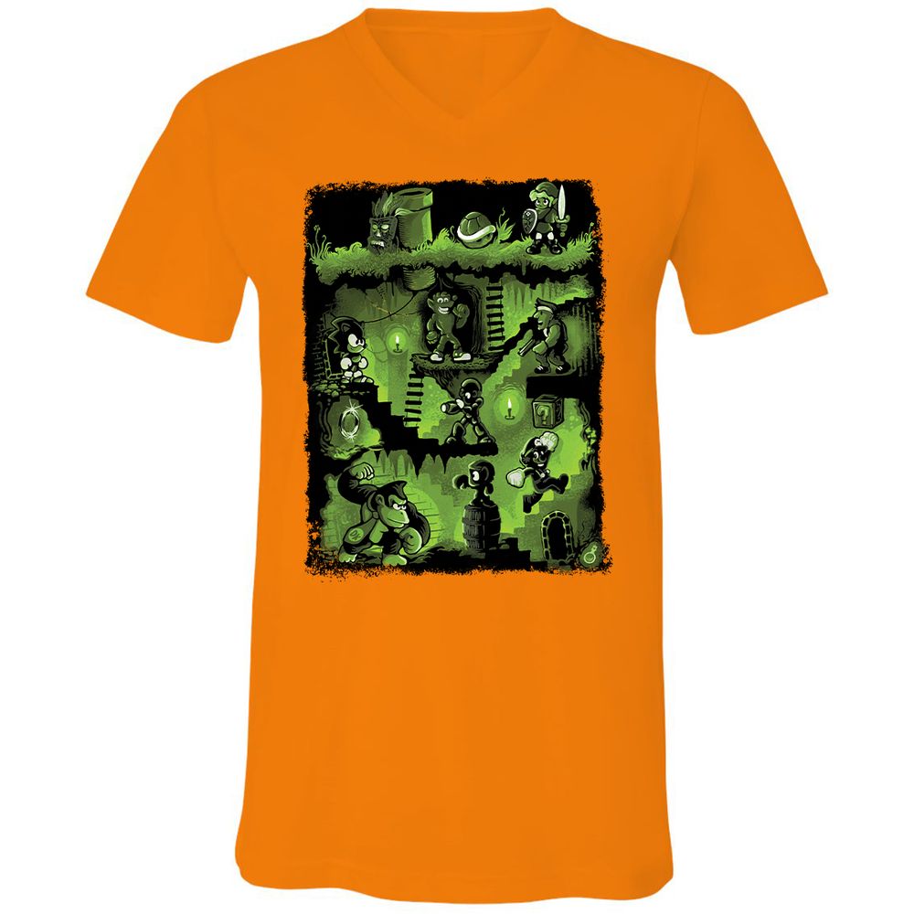 Unisex V-Neck T-Shirt - VPS9AUKL - Orange - 11