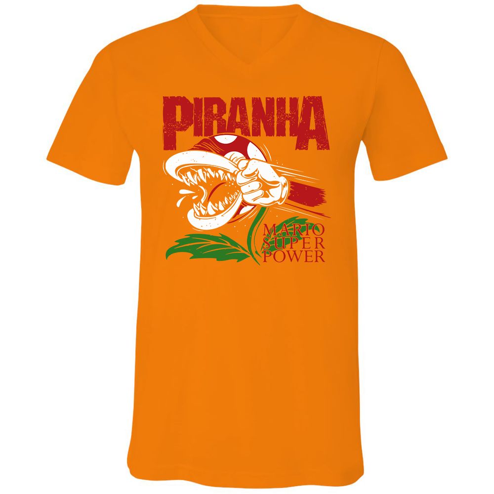 Unisex V-Neck T-Shirt - 2UREPV9T - Orange - 11
