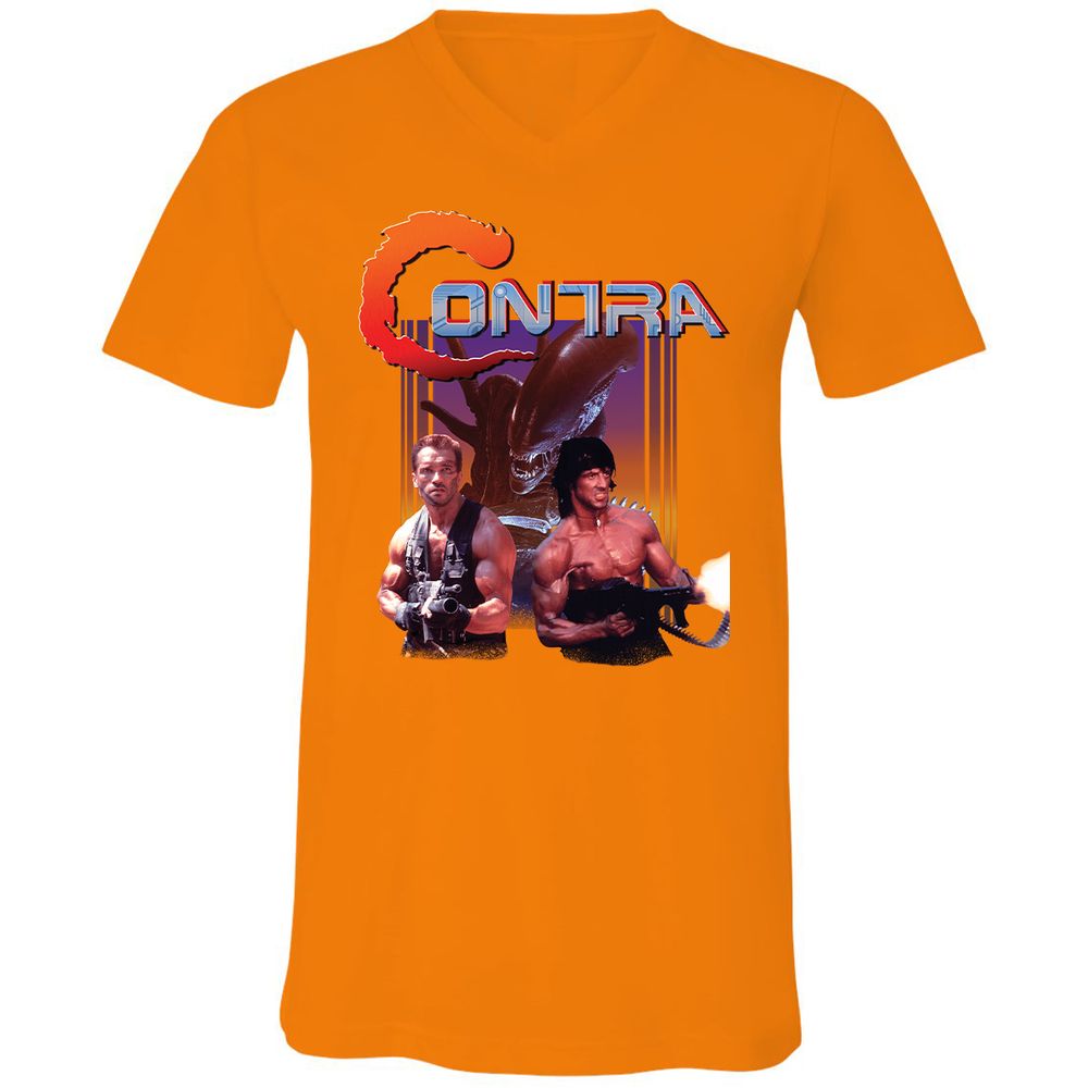 Unisex V-Neck T-Shirt - 7XXGMJAM - Orange - 11