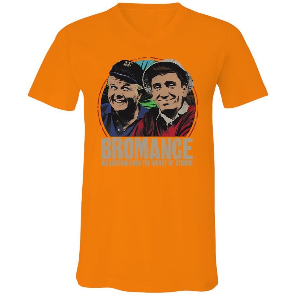 Unisex V-Neck T-Shirt - SJT34R4F - Orange - 11