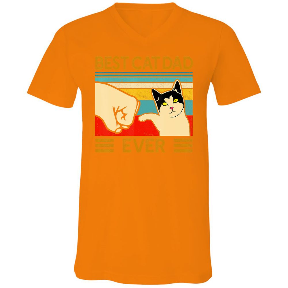 Unisex V-Neck T-Shirt - 52F8KP6W - Orange - 11
