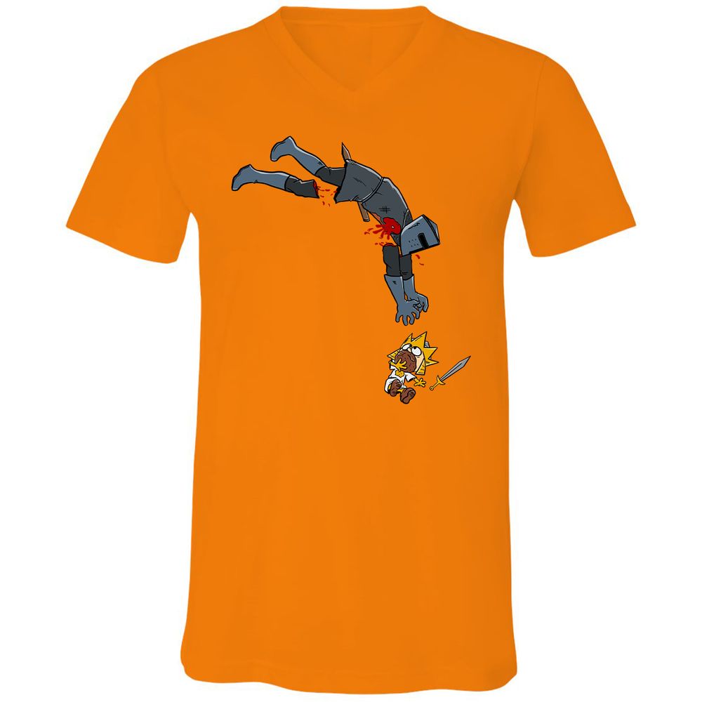 Unisex V-Neck T-Shirt - 4NC6AP3Z - Orange - 11