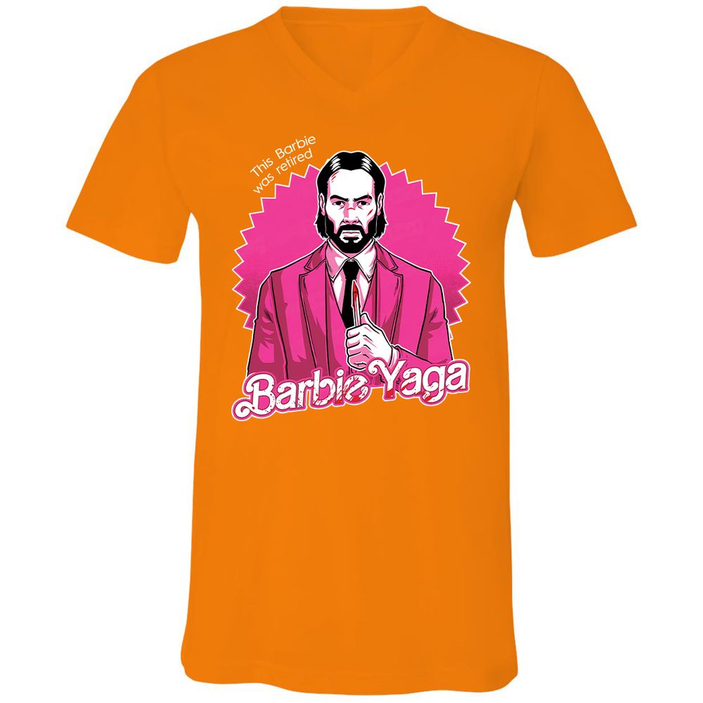 Unisex V-Neck T-Shirt - KEVDZ3J6 - Orange - 11