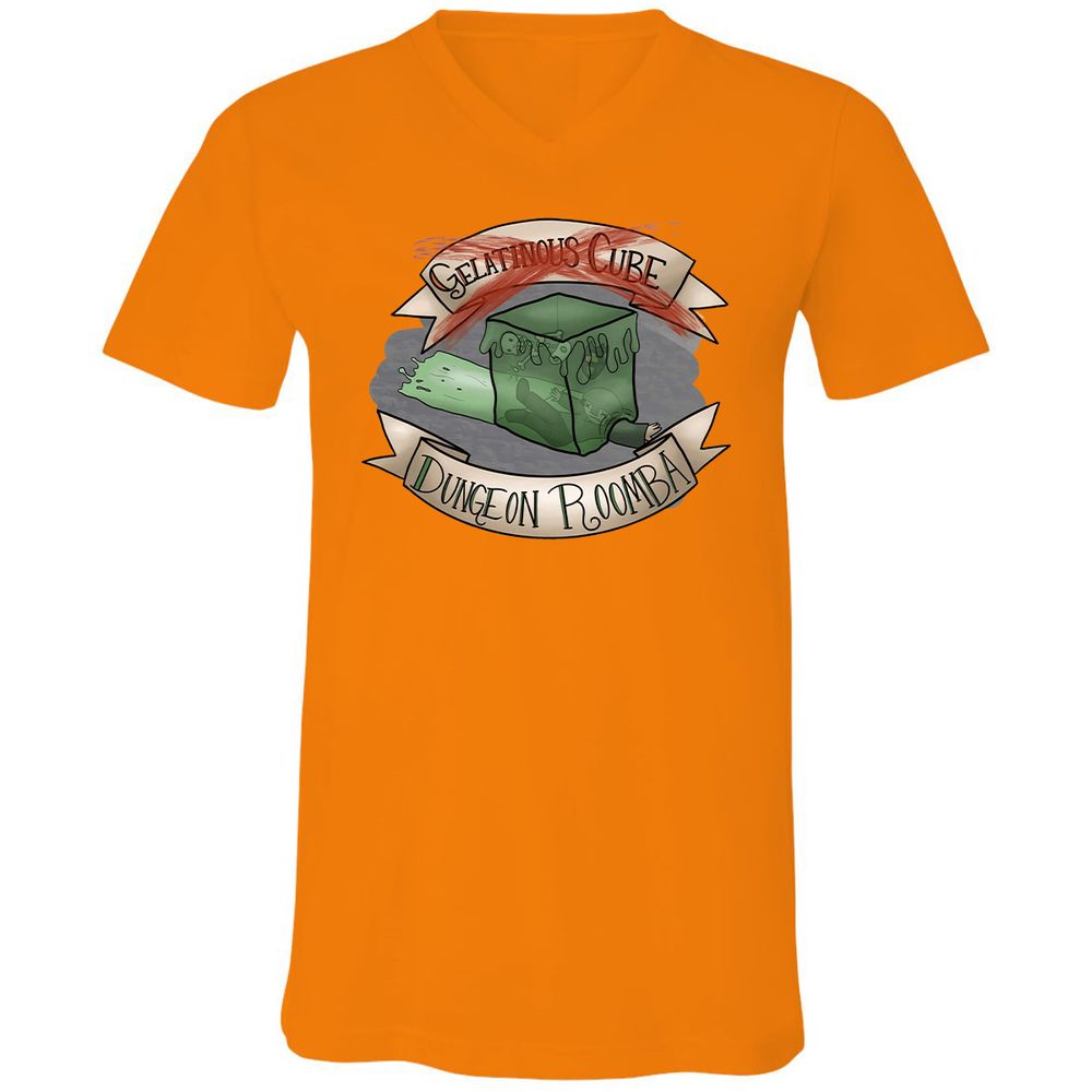 Unisex V-Neck T-Shirt - YAJJE1VF - Orange - 11