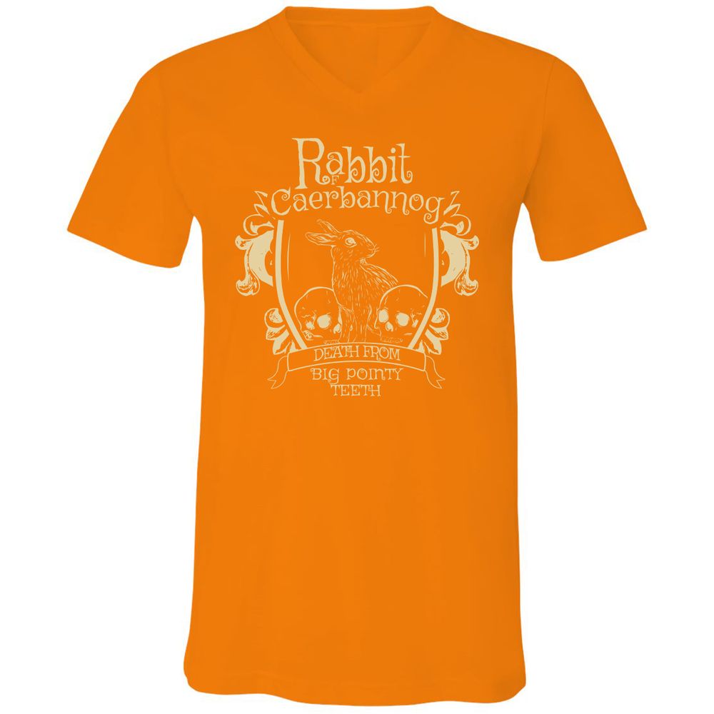 Unisex V-Neck T-Shirt - ZATJH2M6 - Orange - 11