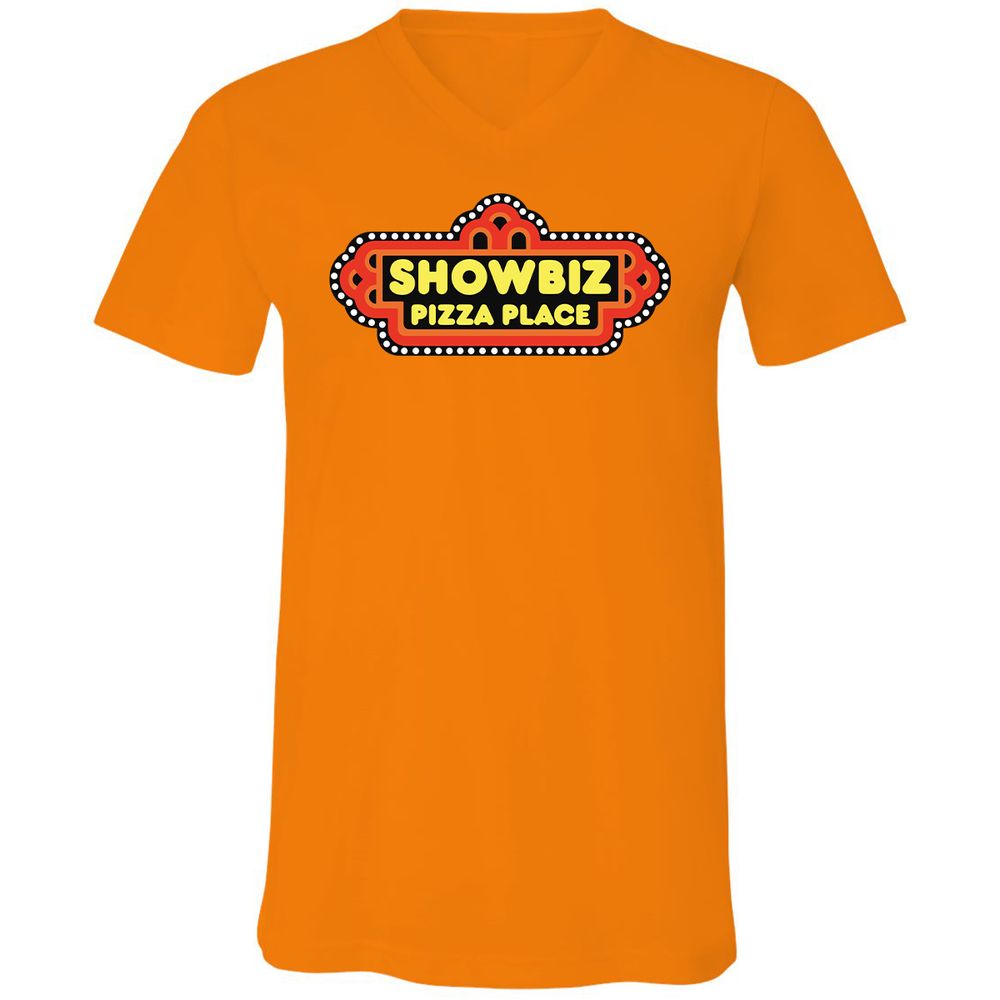 Unisex V-Neck T-Shirt - CNWXB6JX - Orange - 11