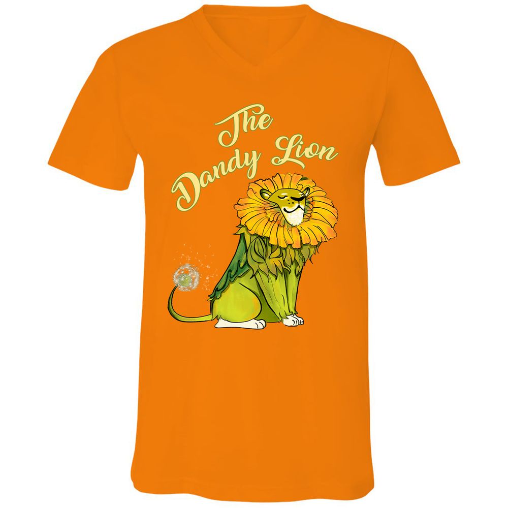 Unisex V-Neck T-Shirt - RH3UG85U - Orange - 11