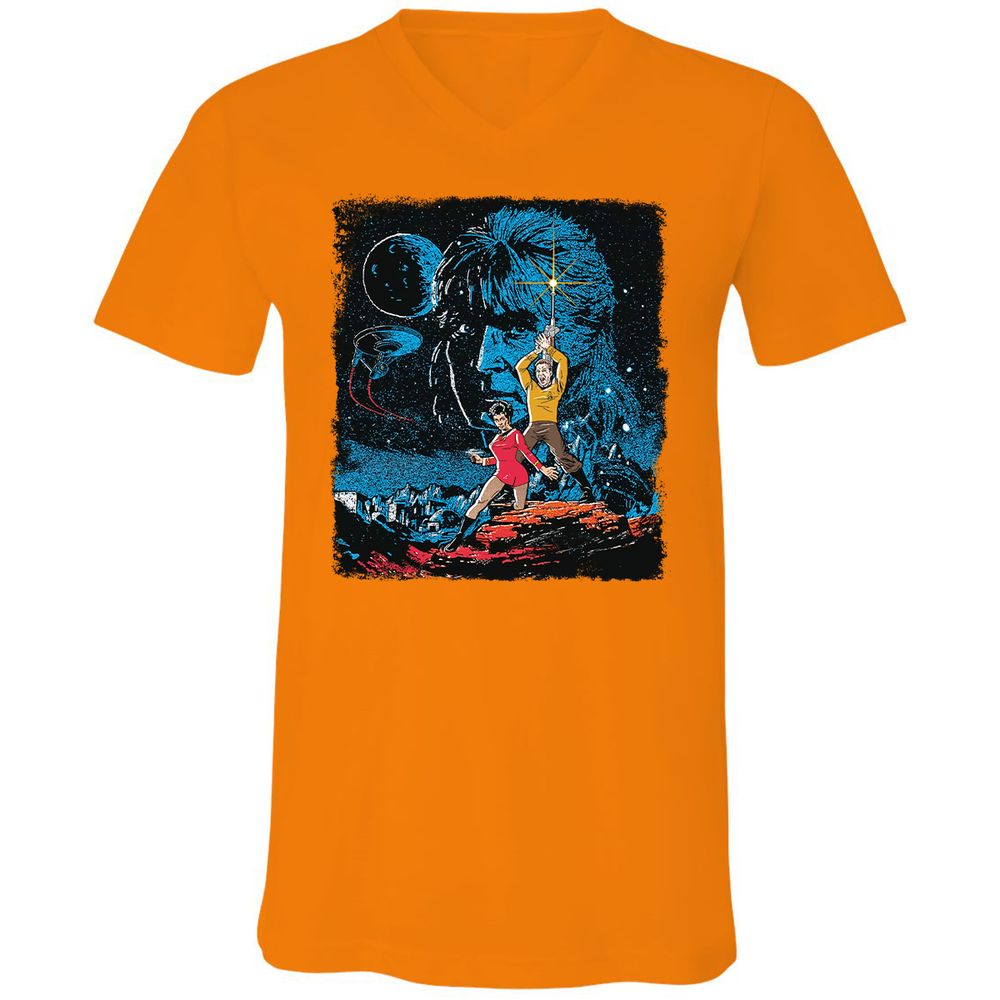 Unisex V-Neck T-Shirt - 2AAR4CUM - Orange - 11