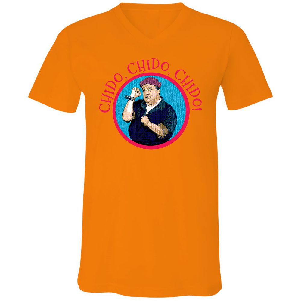 Unisex V-Neck T-Shirt - JVBUAUHU - Orange - 11