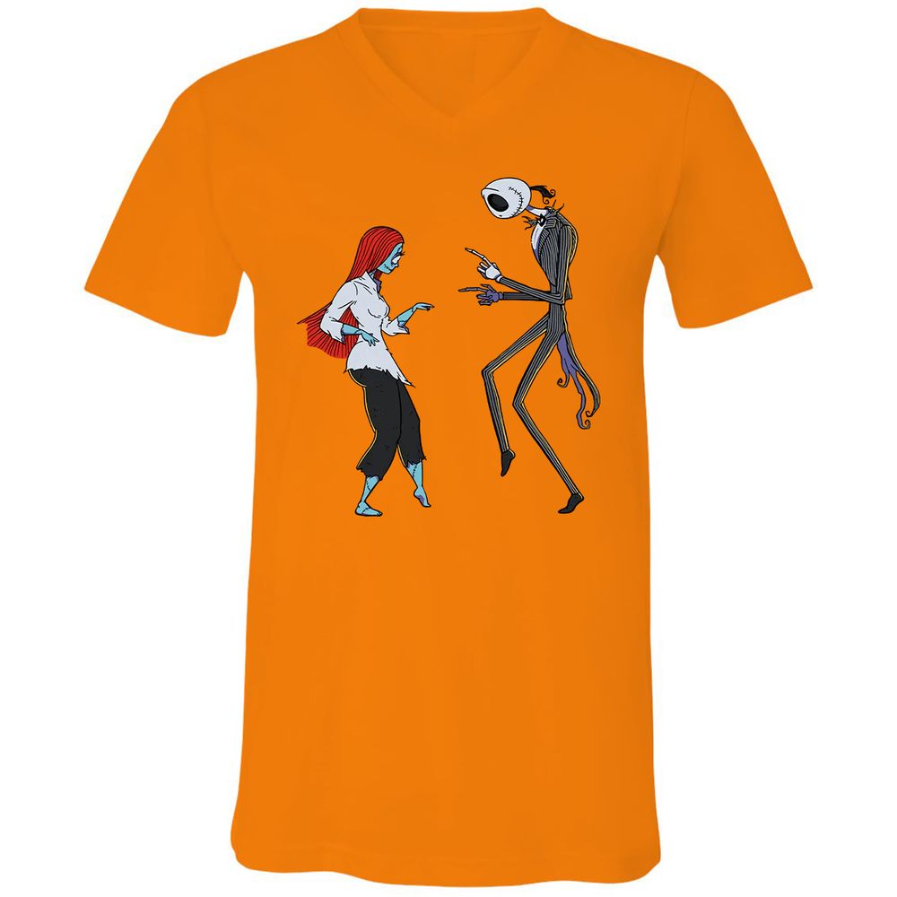 Unisex V-Neck T-Shirt - 84QCUNVN - Orange - 11