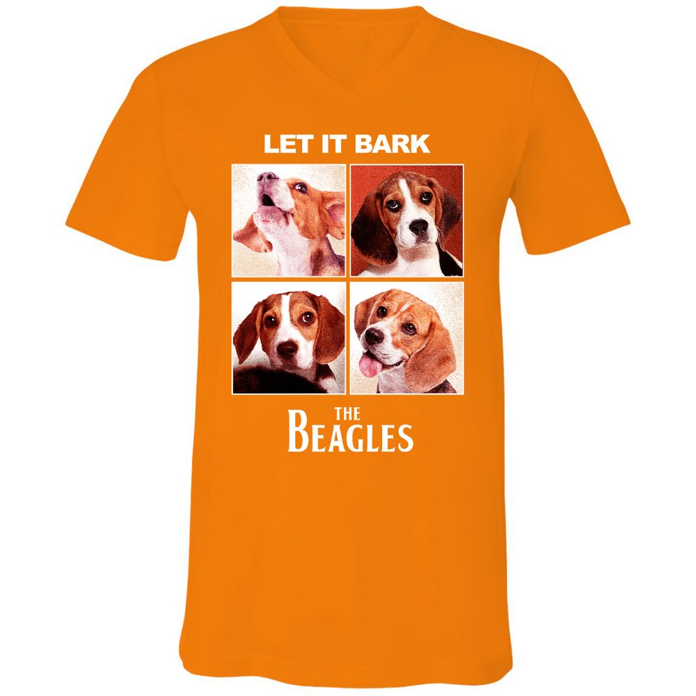 Unisex V-Neck T-Shirt - MFAV9ACB - Orange - 11