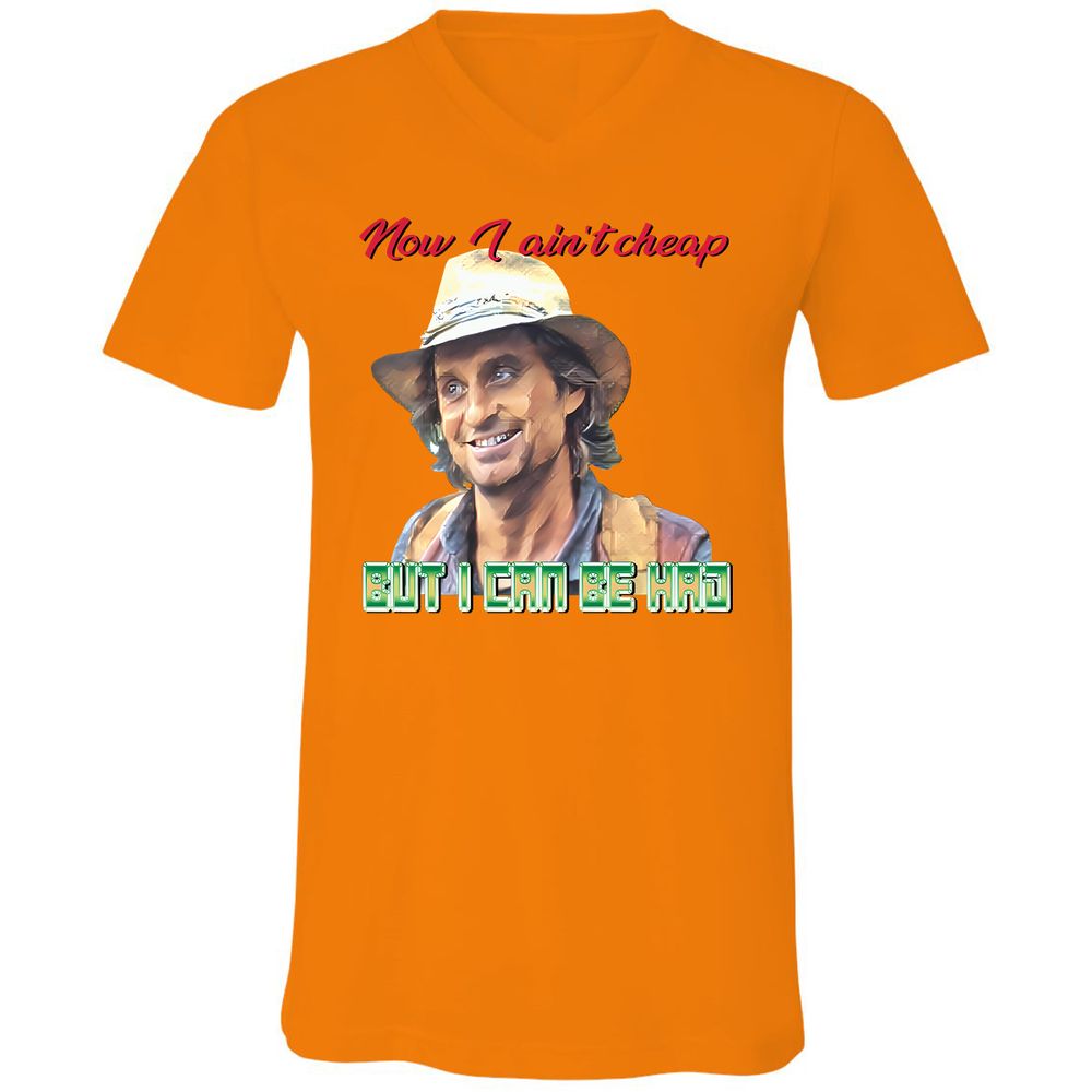 Unisex V-Neck T-Shirt - H1Q4PPPY - Orange - 11