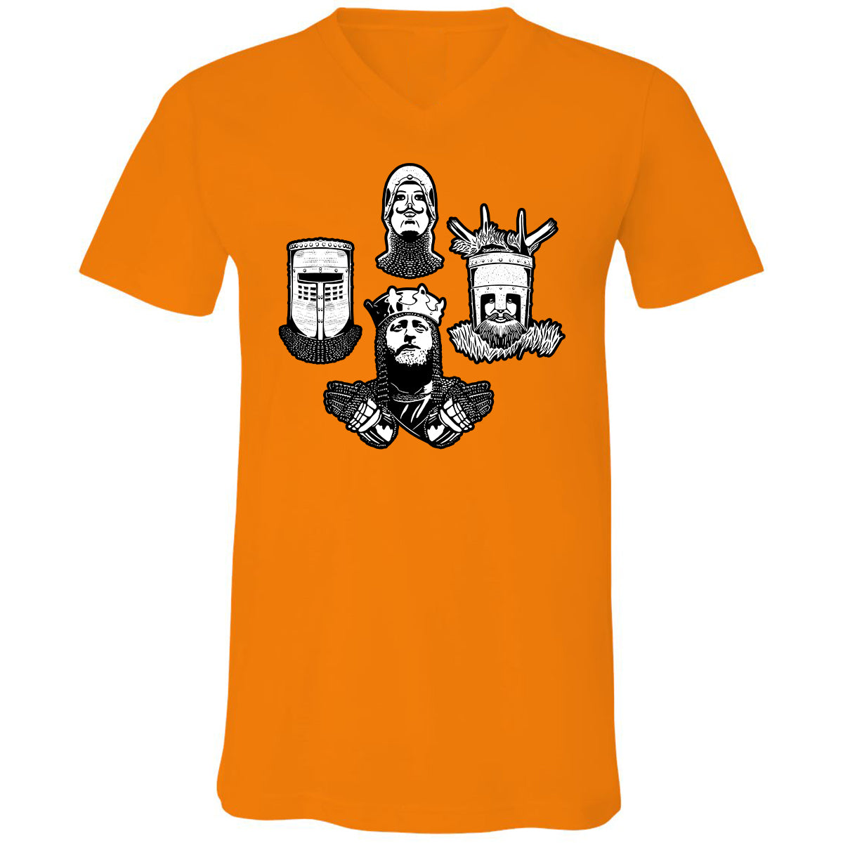 Unisex V-Neck T-Shirt - AL1ZGGQC - Orange - 11