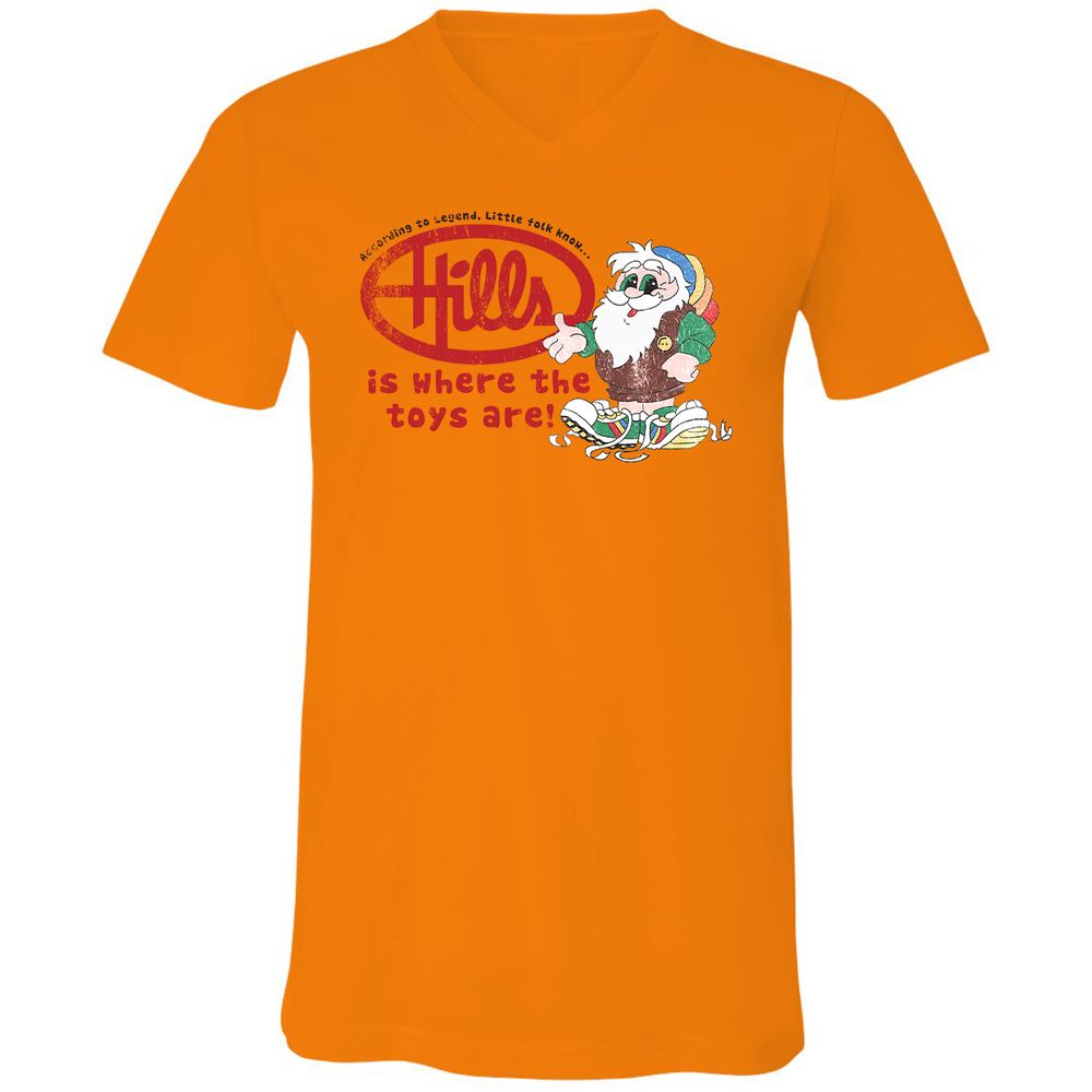 Unisex V-Neck T-Shirt - L3PFR7GZ - Orange - 11