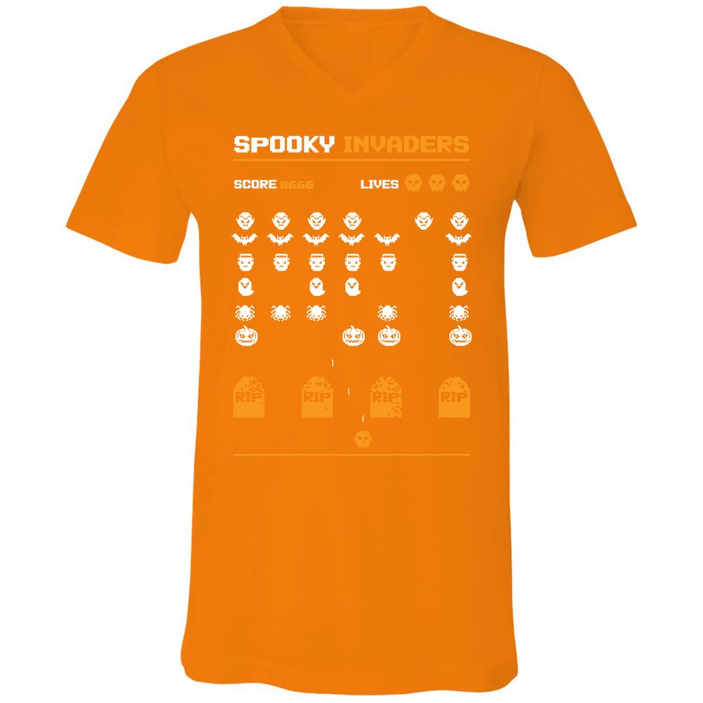 Unisex V-Neck T-Shirt - 2CGB2JJF - Orange - 11