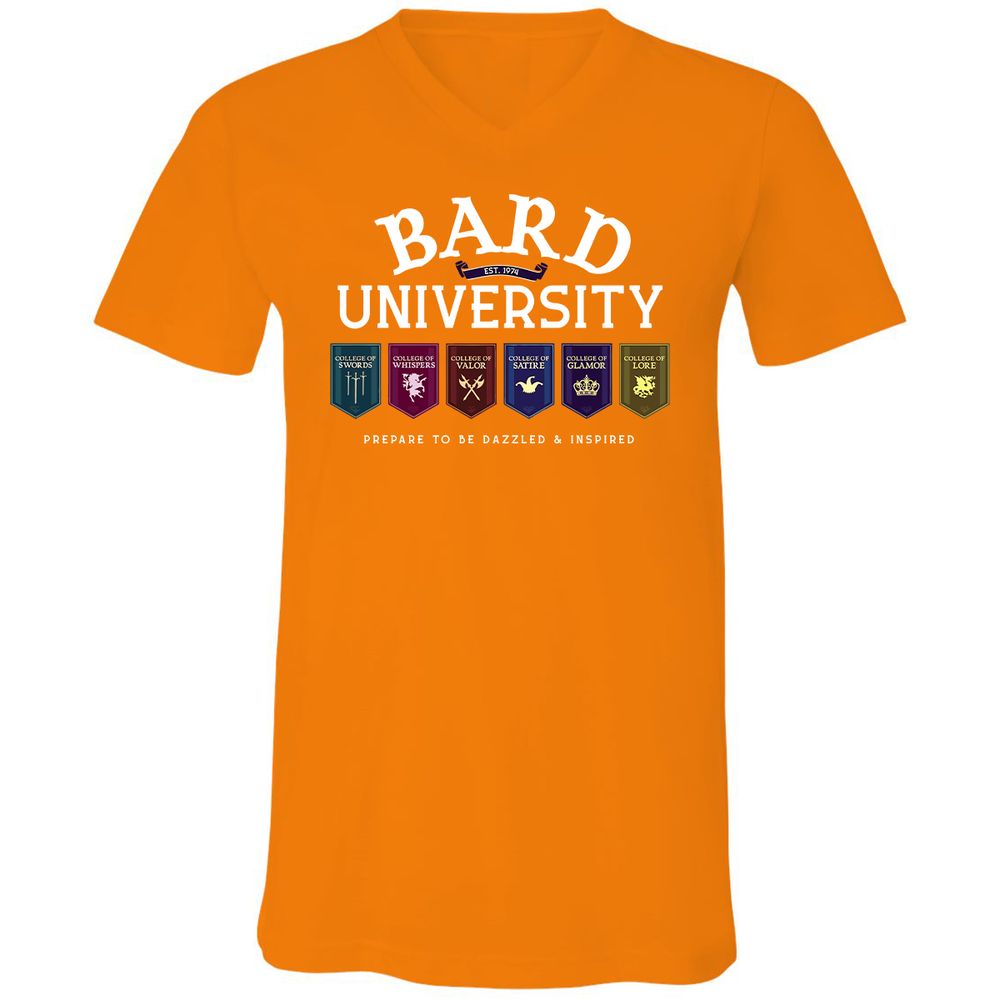 Unisex V-Neck T-Shirt - NNQ4U6JK - Orange - 11