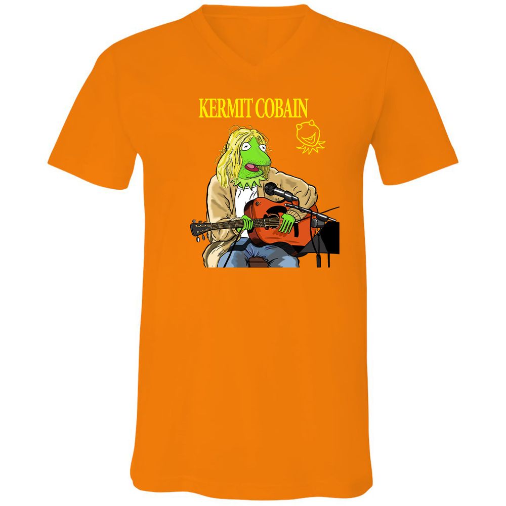 Unisex V-Neck T-Shirt - 5UNSC6L1 - Orange - 11