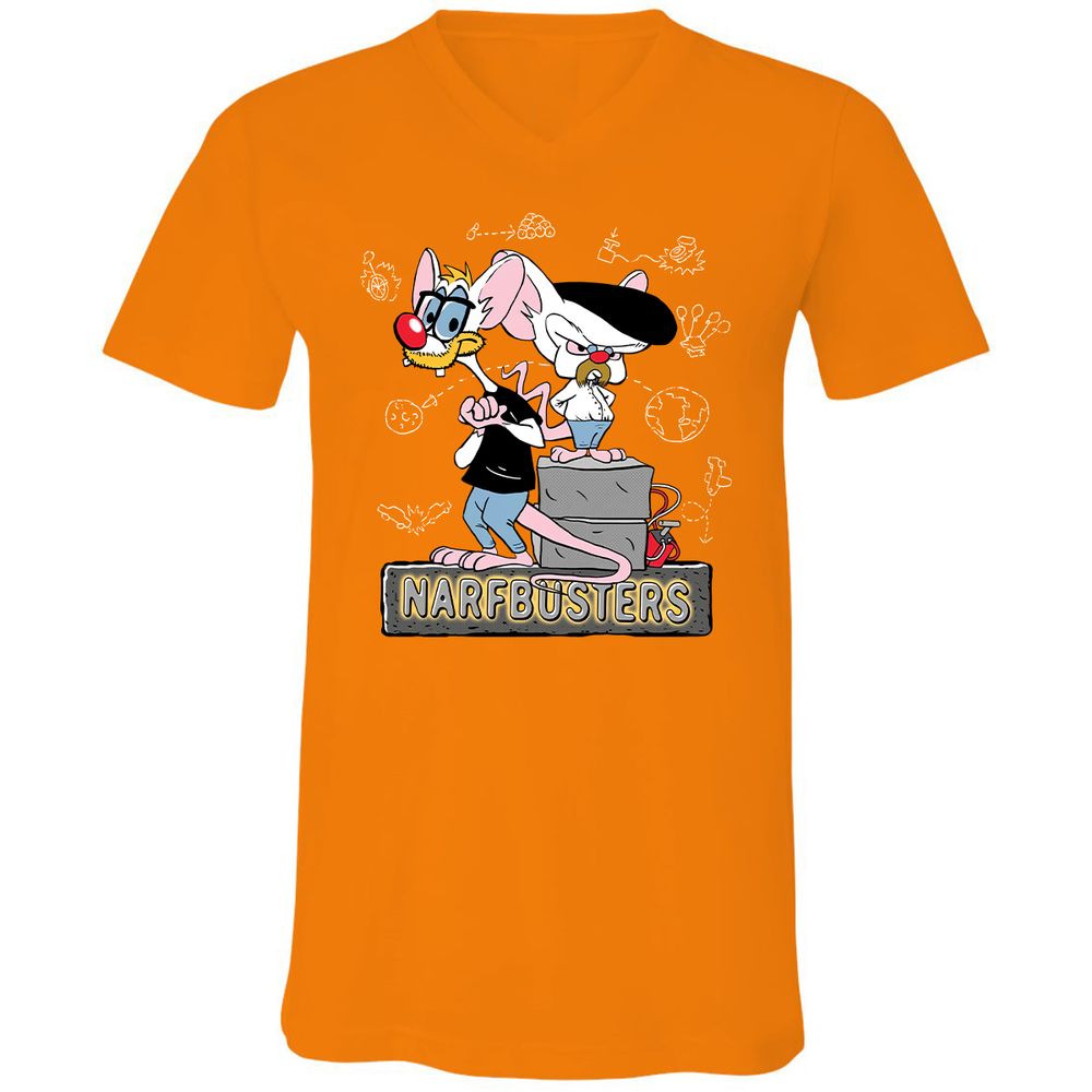 Unisex V-Neck T-Shirt - FFSHBWT9 - Orange - 11