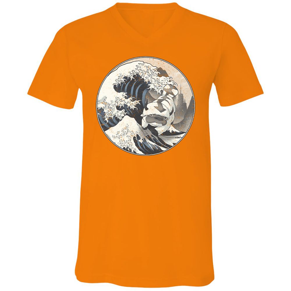 Unisex V-Neck T-Shirt - 12XQEJCS - Orange - 11